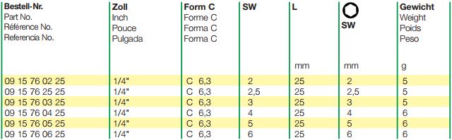 Бита S6, 1/4" Saltus