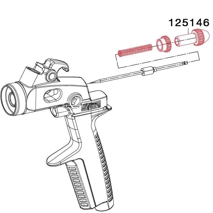 Винт регулятора подачи материала для Sata minijet 3000 B HVLP