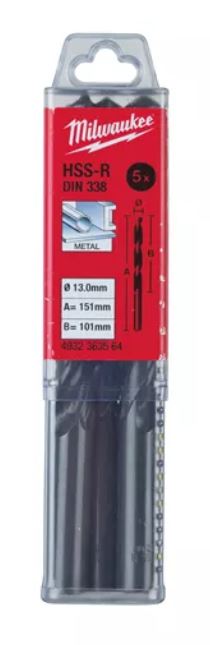 Сверло по металлу HSS-R 13,0 мм (5 шт.)
