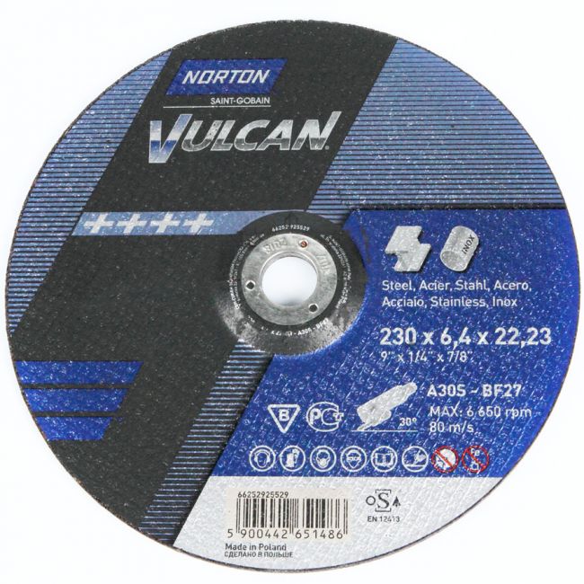 Круг отрезной Saint-Gobain Vulcan Fast Cut, 27, 115 х 6,4 мм