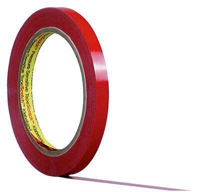 6893 3М Лента на ПВХ основе, красная, 12 мм x 66 м