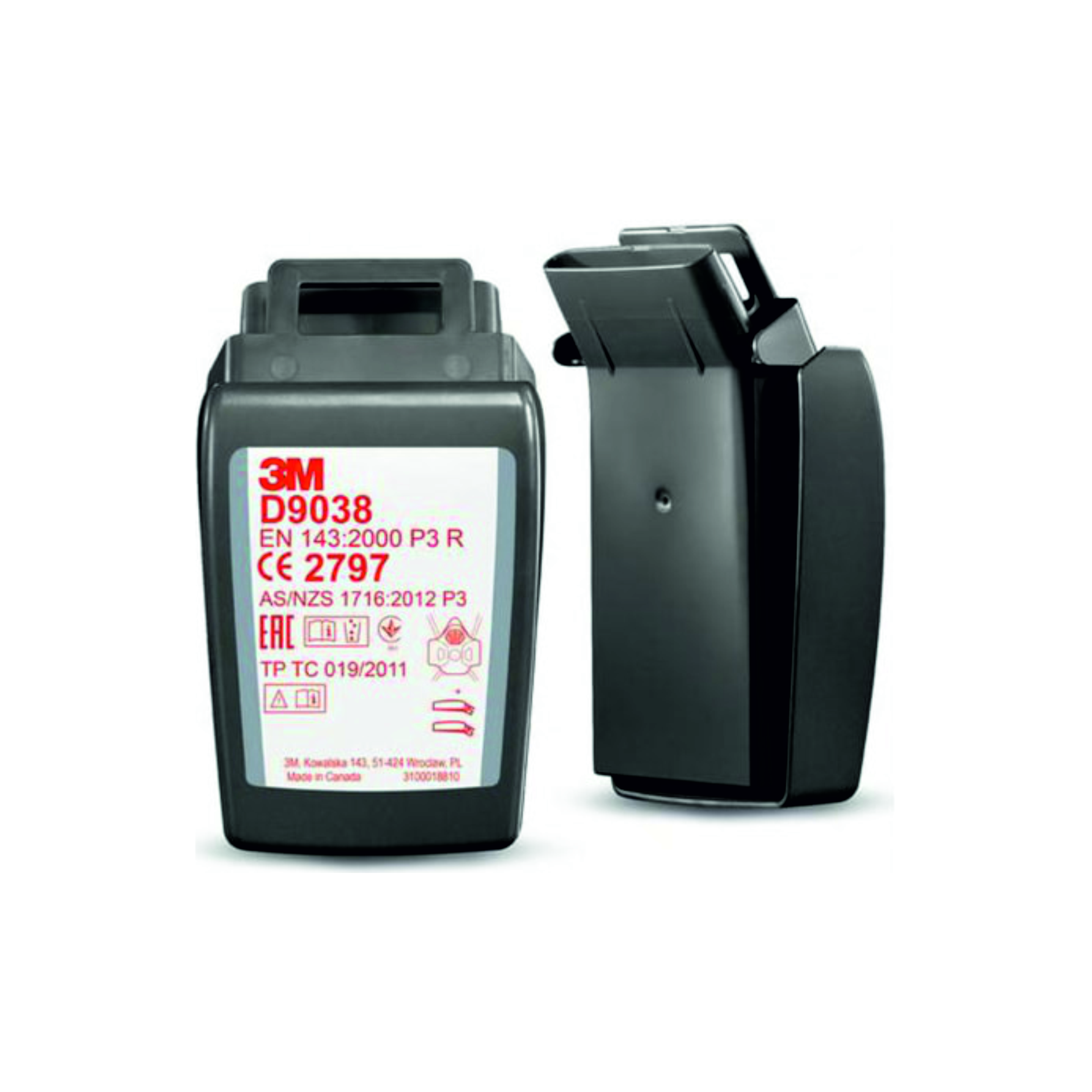 3M™ Secure Click™ D9038 Фильтр противоаэрозольный, класс защиты P3 R, 80 шт/кор, 1 УПАК - 2 ШТ