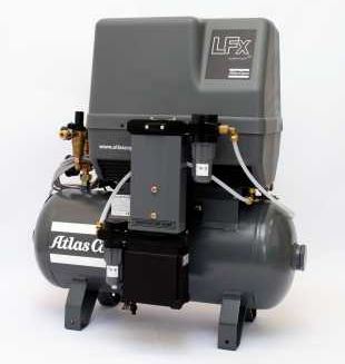 Компрессор поршневой безмасляный Atlas Copco  LFx 2 / 230В 1ф 50Гц DOL (Исполнение на ресивере)