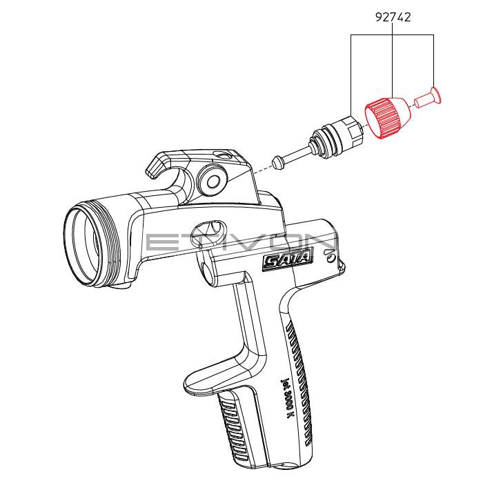 Комплект регулятора факела для Sata jet 3000К, jet K3