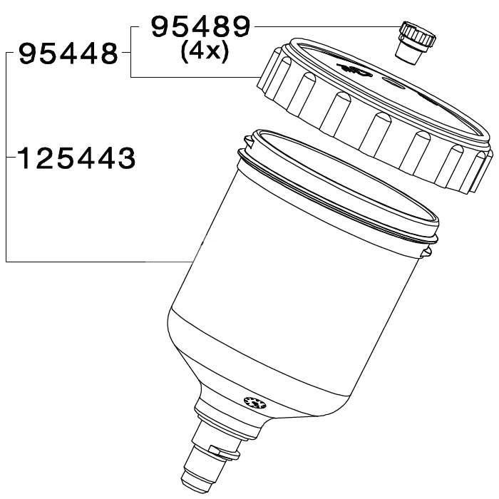 Набор из 4-х противокапельных колец для крышки бачка Sata